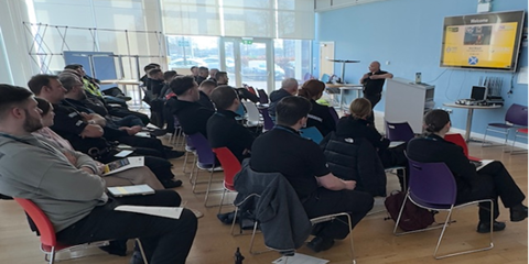 Group of students participating in a training course.