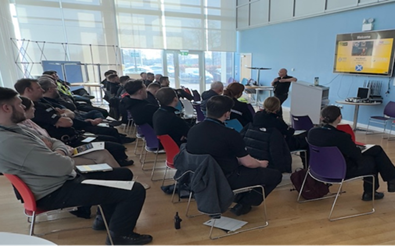 Group of students participating in a training course.