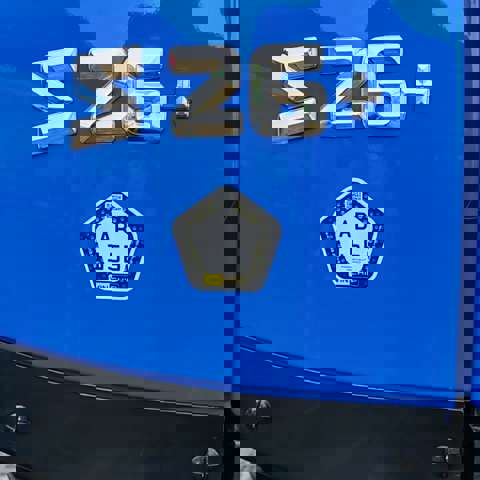 VIN Chip pentagon tamper-evident security warning label.