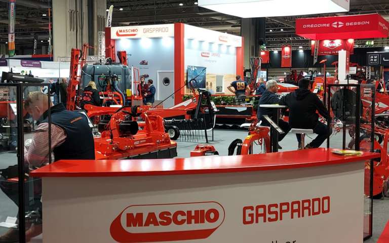 Maschio Gaspardo UK stand showcasing machinery at LAMMA 2026