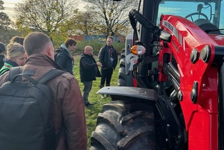 Officers learning techniques to identify stolen plant and leisure vehicles. 